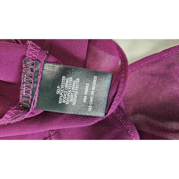 Torrid Women's Elegant Off-Shoulder Purple Cinched Chiffon Top Size 1 - Picture 4 of 6